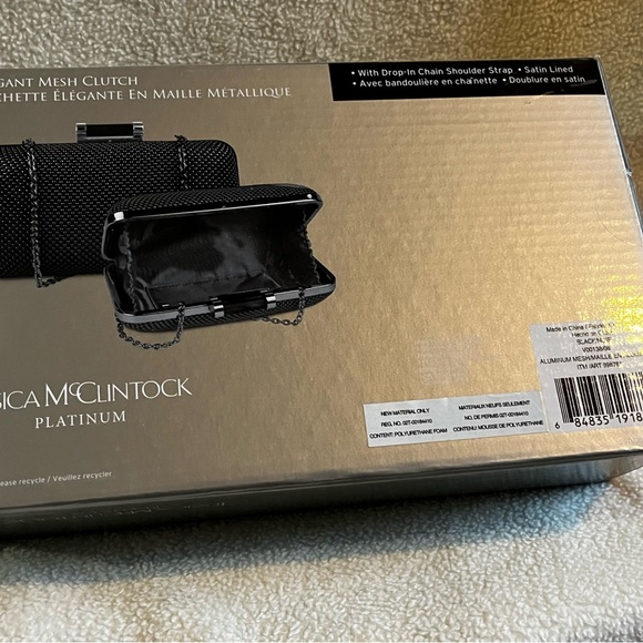 Black clutch with chain strap - Picture 2 of 2